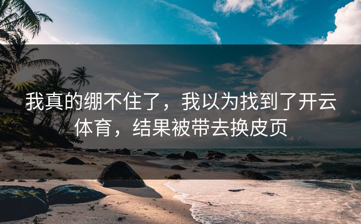 我真的绷不住了，我以为找到了开云体育，结果被带去换皮页